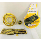 DHC- Sprocket Set Mutakin Gold RS150/Y15Z/LC135/SRL115FI/WAVE125 -By Sea Courier Method 🚢📦