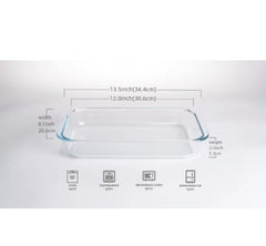 Ready stock Tempered Glass Bakeware Baking Plate Microwave safe Oven tray Dineer Plate Christmas Tableware Dish Wedding Doorgift1L1.5L -By Sea Courier Method 🚢📦