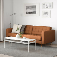 LANDSKRONA 3-seat sofa, Grann/Bomstad golden-brown/wood