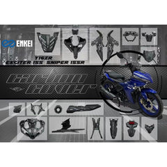 Y16ZR Carbon Inner Cover Set Exciter155 Enkei Viss Full Set -By Sea Courier Method 🚢📦