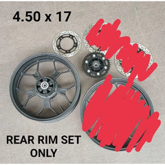 GTB Sport Rim Set Complete Front 3.5 x 17 Rear 4.5 x 17 (350/450) -By Sea Courier Method 🚢📦
