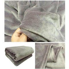 Coral Fleece Blanket Super Soft Quilt Flannel Solid- By SEA Courier Method 🚢
