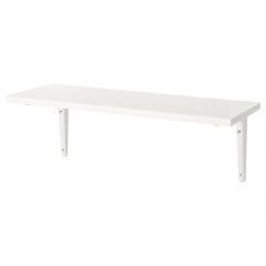 BURHULT / SIBBHULT Wall shelf, white/white, 59x20 cm
