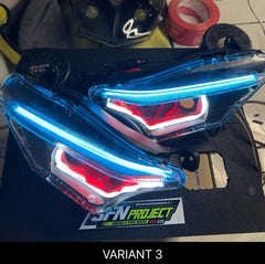 Supra 125 custom eyebrow turn signal lights, ready to install, free stickers -By Sea Courier Method 🚢📦