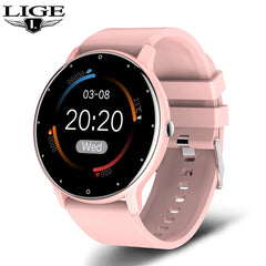 LIGE 2023 Smart Watch for Men - Full Touch, IP67 Waterproof, Fitness Tracker for Android/iOS - Free Shipping