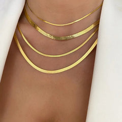 Gold Snake Chain Women Necklace