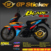 Honda BLADE 110 R OLD MOTORCYCLE STICKER - HONDA BLADE 110 OLD REPSOL GP 004 MOTORCYCLE STRIPING STICKER -By Sea Courier Method 🚢📦