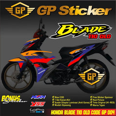 Honda BLADE 110 R OLD MOTORCYCLE STICKER - HONDA BLADE 110 OLD REPSOL GP 004 MOTORCYCLE STRIPING STICKER -By Sea Courier Method 🚢📦
