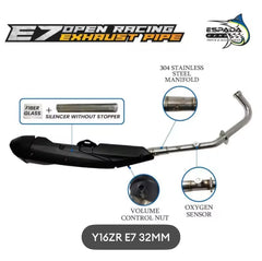 XRACING RS150 VF3I LC135 Y15ZR Y15 Y16ZR Y16 Espada E6 E7 Standard racing Exhaust 32mm 35mm 28mm -By Sea Courier Method 🚢📦