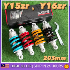 Suprimo Monoshock Adjustable Y15zr Y15 Y16 Gas Mono Shock Absorber 205mm ABSOBER YSUKU Y 15 Y15 V1 V2 GOLD SHAFT V2 -By Sea Courier Method 🚢📦