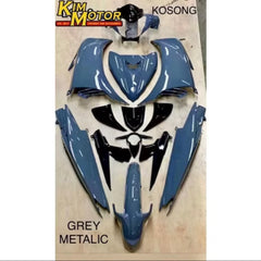 COVERSET LC135 V4 V5 V6 V7 ORIGINAL VELOZI METALLIC GREY PLAIN KOSONG -By Sea Courier Method 🚢📦