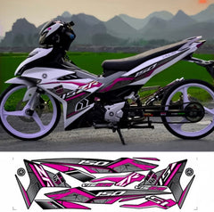 Exciter 150 removable stamp model Y15ZR, high quality, PPF printed material, waterproof, does not fade, suitable for white background -By Sea Courier Method 🚢📦