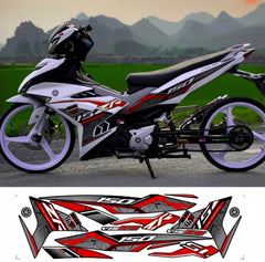 Exciter 150 removable stamp model Y15ZR, high quality, PPF printed material, waterproof, does not fade, suitable for white background -By Sea Courier Method 🚢📦