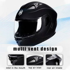 HNJ Flip Up Helmet Motorcycle Double Visor Modular Full Face-By Sea Courier Method 🚢📦