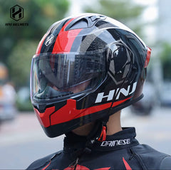 HNJ Flip Up Helmet Motorcycle Double Visor Modular Full Face-By Sea Courier Method 🚢📦
