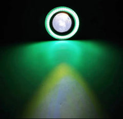 1pcs 3.0 Angel Eyes Fog Lamp 12V Universal 2.5 COB LED DRL Lamp 3.5 Driving Lights White Blue Pink Yellow Green 64/76/89mm -By Sea Courier Method 🚢📦