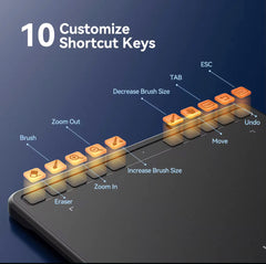 Black UGEE S640 Graphic Tablet 6 Inch Drawing Tablets Digital Pen Pad Writing Drawing Board 8192 Stylus for Android Windows Mac Laptop -By Sea Courier Method 🚢📦