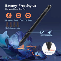 Black UGEE S640 Graphic Tablet 6 Inch Drawing Tablets Digital Pen Pad Writing Drawing Board 8192 Stylus for Android Windows Mac Laptop -By Sea Courier Method 🚢📦