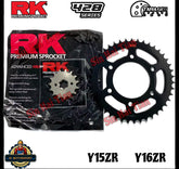 RK TAMISHII Y15ZR Y16ZR 428 Black Carbon Steel Sprocket Original -By Sea Courier Method 🚢📦