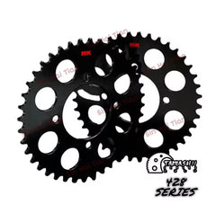 RK TAMISHII Y15ZR Y16ZR 428 Black Carbon Steel Sprocket Original -By Sea Courier Method 🚢📦