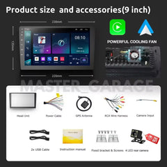 (6GB RAM+64GB ROM) 2024 Carplay Android Auto Android Player 9" Octa Core Car Multimedia MP5 Player Wifi -By Sea Courier Method 🚢📦