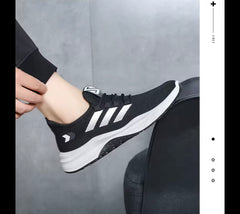 Hype Fashion 2023 Stripe Sneakers Kasut lelaki Men Low Tops Sneakers Men Sport Shoes Kasut Lelaki Murah Walking Running Sport -By Sea Courier Method 🚢📦