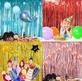 1M*2M Foil Curtain TInsel Backdrop Birthday Party Wall Background Festival Decor -By Sea Courier Method 🚢📦