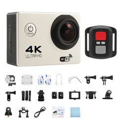 Professional 4K WiFi Action Camera for Outdoor Sports - 1080P/30FPS, 170D Underwater, Waterproof, Mini Cam with 2.0" LCD