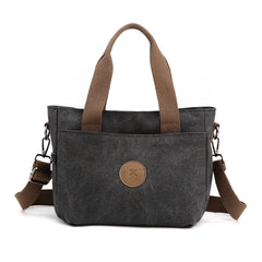 2024 Vintage Canvas Top-Handle Crossbody Bag