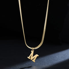 Gold Plated Initials Necklace for Women