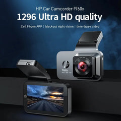 HP 1296P WiFi Dash Cam with Night Vision