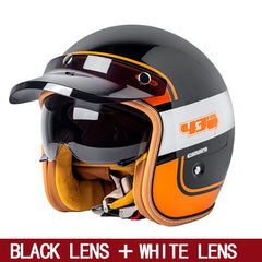 Retro Semi-Open Motorcycle Helmet