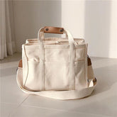 Trendy Multi-pocket Canvas Tote Bag