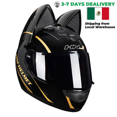 Cat Ear Motorcycle Helmet Full Face DOT Certified