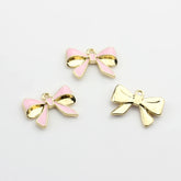 10pcs Zinc Alloy Mini Bow Charms Pendant