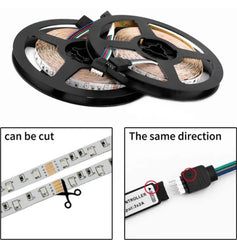 LED strip RGB with 24-key remote control SMD 5050 color variable TV background light USB power supply 30led/mDc5V flexible strip 5M -By Sea Courier Method 🚢📦