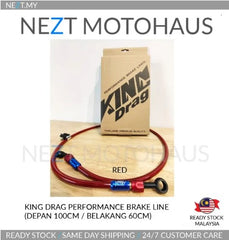 King Drag Performance Brake Hose Y15 RS150 R15 R25 RFS VF3 (DEPAN / BELAKANG) -By Sea Courier Method 🚢📦