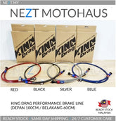 King Drag Performance Brake Hose Y15 RS150 R15 R25 RFS VF3 (DEPAN / BELAKANG) -By Sea Courier Method π’π¦