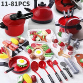 Kitchen Pretend Play Toys Children's Educational Simulation Play House Toy Set Cookware Cooking Mainan Masak Budak Perempuan Girls Boys Gifts -By Sea Courier Method 🚢📦
