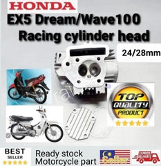 Honda EX5 Dream Wave100 Racing Cylinder Head Assy (Complete Set Valve 24/28mm) -By Sea Courier Method 🚢📦