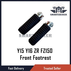 YAMAHA Y15 / Y16 / FZ150 FRONT FOOTREST + RUBBER complete set FOOTSTEP PEMIJAK DEPAN Y15ZR FZ Y16ZR RAMP ORI INDONESIA -By Sea Courier Method 🚢📦