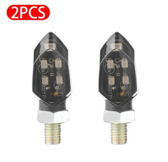 SEAMETAL Motorcycle LED Turn Signal Light Universal Mini LED Daytime Running Light Motorbike Flashing Lights -By Sea Courier Method 🚢📦
