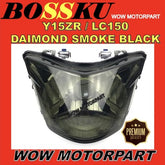 Y15 HEAD LAMP SMOKE BLACK LC150 HEAD LIGHT DIAMOND SMOKE BK Y15ZR FRONT LAMP DM BLACK Y15 ZR LAMPU DM BK Y15 LAMP 19993 -By Sea Courier Method 🚢📦