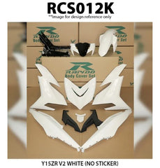 Yamaha Y15ZR V1 V2 Cover Set Plain Colour White Rapido New -By Sea Courier Method 🚢📦