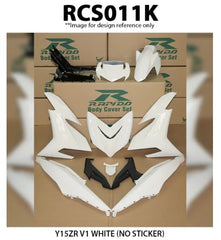 Yamaha Y15ZR V1 V2 Cover Set Plain Colour White Rapido New -By Sea Courier Method 🚢📦