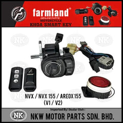 SMART KEYLESS REMOTE SWITCH SET - YAMAHA - NVX 155/ NVX/ AREOX 155 - V1/V2 - ONLY CONVERT FOR KEY VERSION (FARMLAND) -By Sea Courier Method 🚢📦