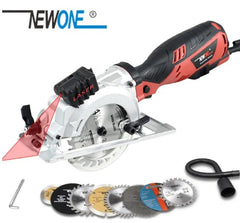 NEWONE Electric Mini Circular Saw With Laser For Cut Wood, PVC tube, 15pcs Discs, Multiftional Electric Saw DIY Power Tool G.1 -By Sea Courier Method 🚢📦