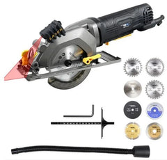 NEWONE Electric Mini Circular Saw With Laser For Cut Wood, PVC tube, 15pcs Discs, Multiftional Electric Saw DIY Power Tool G.1 -By Sea Courier Method 🚢📦