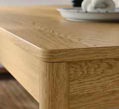 TONSTAD / KRYLBO Table and 6 chairs, oak veneer/Tonerud dark beige, 200x85 cm