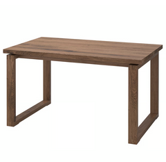 MÖRBYLÅNGA Table, oak veneer brown stained, 140x85 cm